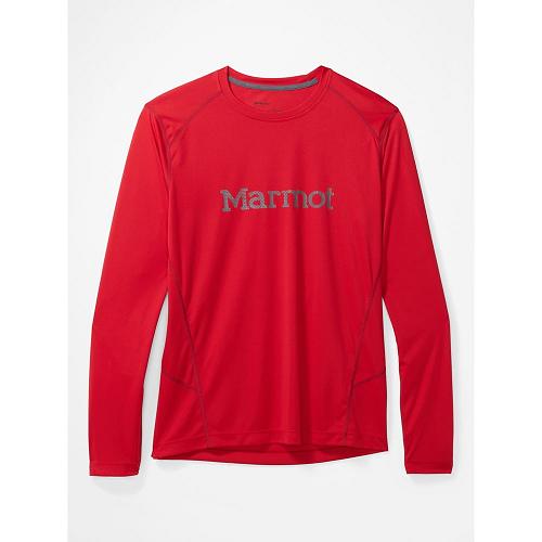 Marmot Clothes Red Yellow NZ - Windridge T-Shirts Mens NZ2751460